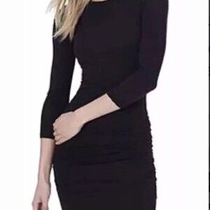 James Perse Ruched Skinny Jersey Dress BLACK small